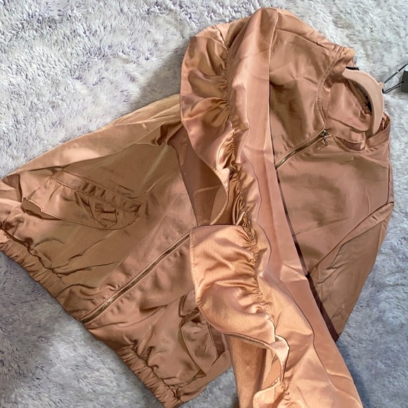 Sateen Like Bomber Jacket - Picture 3 of 8